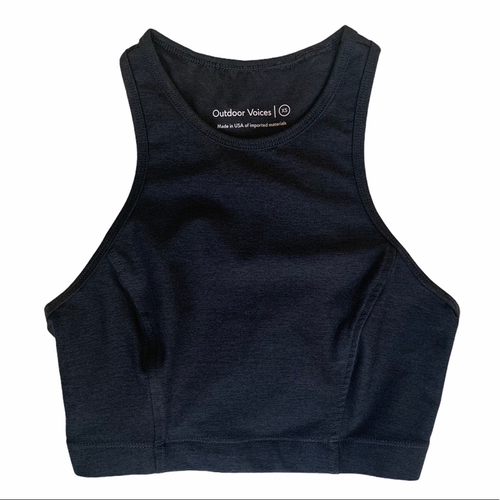 Outdoor Voices Athena Crop Top in Charcoal - Picture 8 of 15